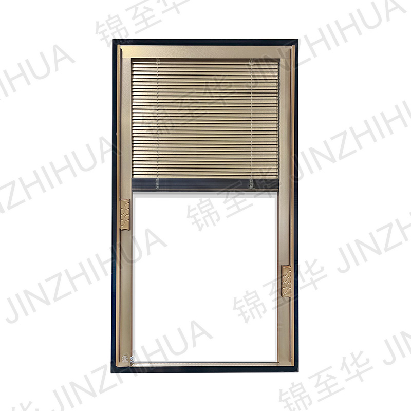 Rose gold double controller magnetic blinds